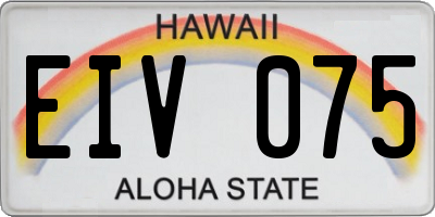 HI license plate EIV075