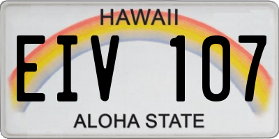 HI license plate EIV107