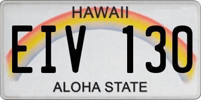 HI license plate EIV130