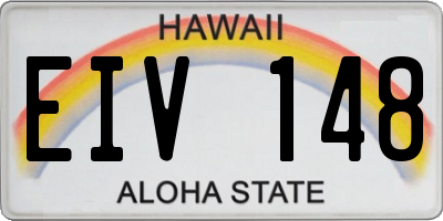 HI license plate EIV148