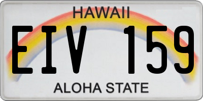 HI license plate EIV159