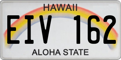 HI license plate EIV162