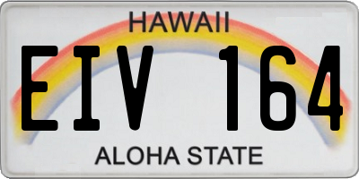 HI license plate EIV164