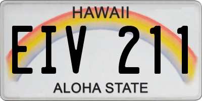 HI license plate EIV211