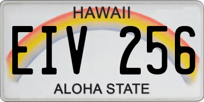 HI license plate EIV256