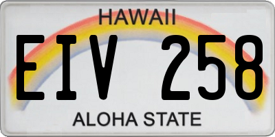 HI license plate EIV258