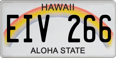 HI license plate EIV266