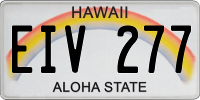 HI license plate EIV277