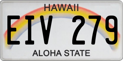 HI license plate EIV279