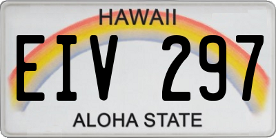 HI license plate EIV297