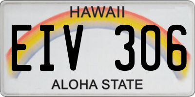 HI license plate EIV306