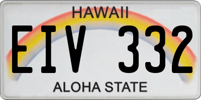 HI license plate EIV332