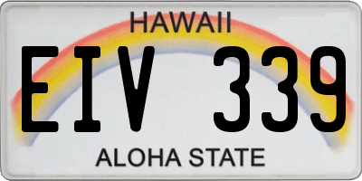 HI license plate EIV339