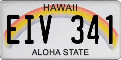 HI license plate EIV341