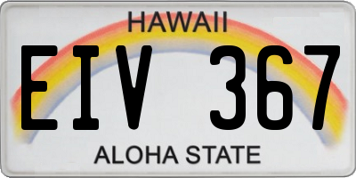 HI license plate EIV367
