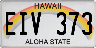 HI license plate EIV373