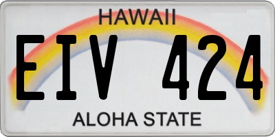 HI license plate EIV424