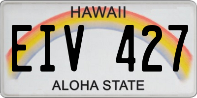 HI license plate EIV427