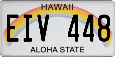 HI license plate EIV448