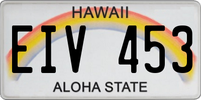 HI license plate EIV453