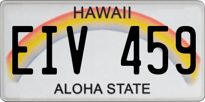 HI license plate EIV459