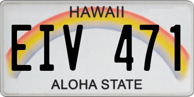 HI license plate EIV471