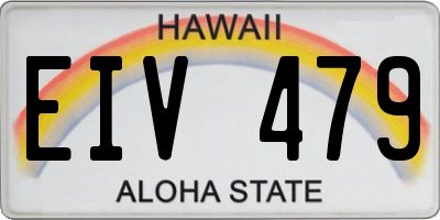 HI license plate EIV479