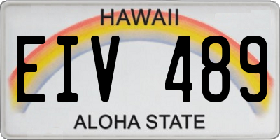HI license plate EIV489