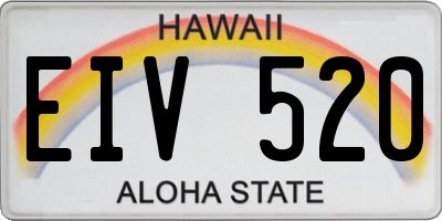 HI license plate EIV520
