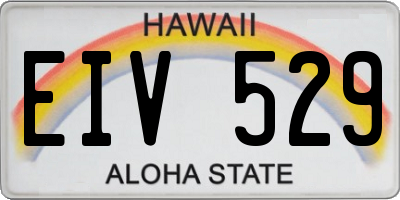 HI license plate EIV529