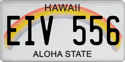 HI license plate EIV556