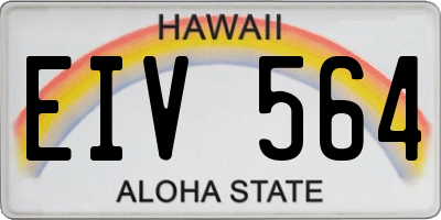 HI license plate EIV564