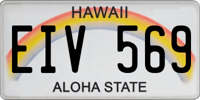 HI license plate EIV569