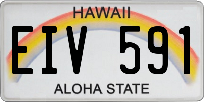 HI license plate EIV591