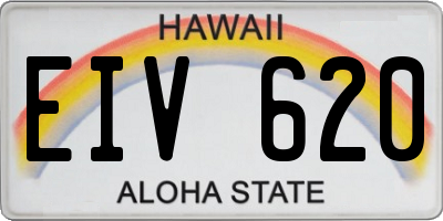 HI license plate EIV620