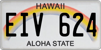 HI license plate EIV624