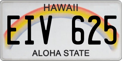 HI license plate EIV625