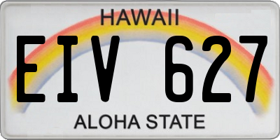HI license plate EIV627