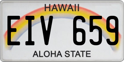 HI license plate EIV659