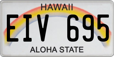 HI license plate EIV695