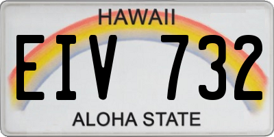 HI license plate EIV732