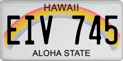 HI license plate EIV745