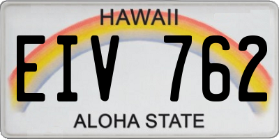 HI license plate EIV762
