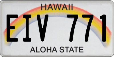 HI license plate EIV771
