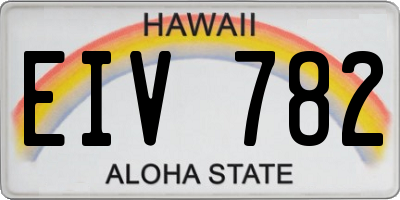 HI license plate EIV782