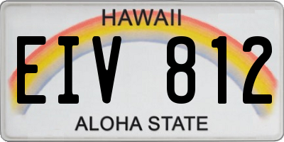 HI license plate EIV812