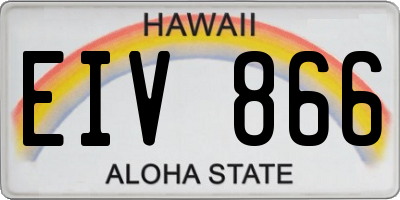 HI license plate EIV866