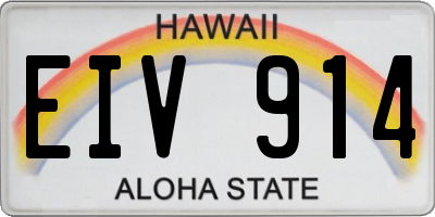 HI license plate EIV914