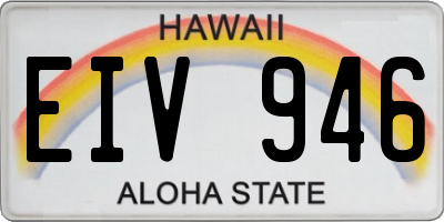 HI license plate EIV946