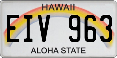 HI license plate EIV963